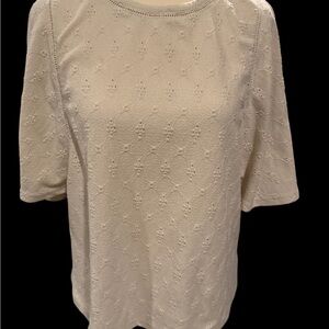 Tribal Cream Textured Women's Blouse